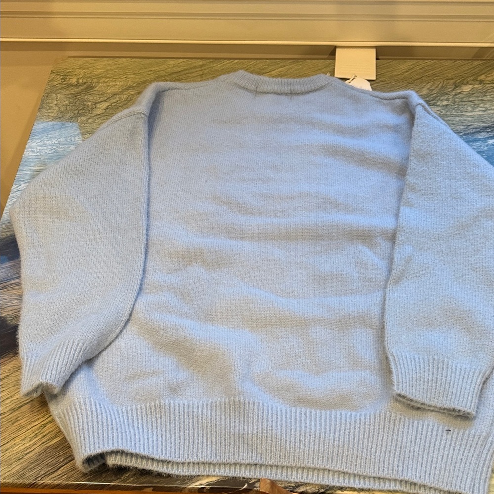 Aelfric Eden Blue Sweater with White Dog Design - Picture 10 of 11
